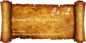 Csongrádi Lilla névjegykártya