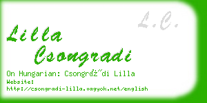 lilla csongradi business card